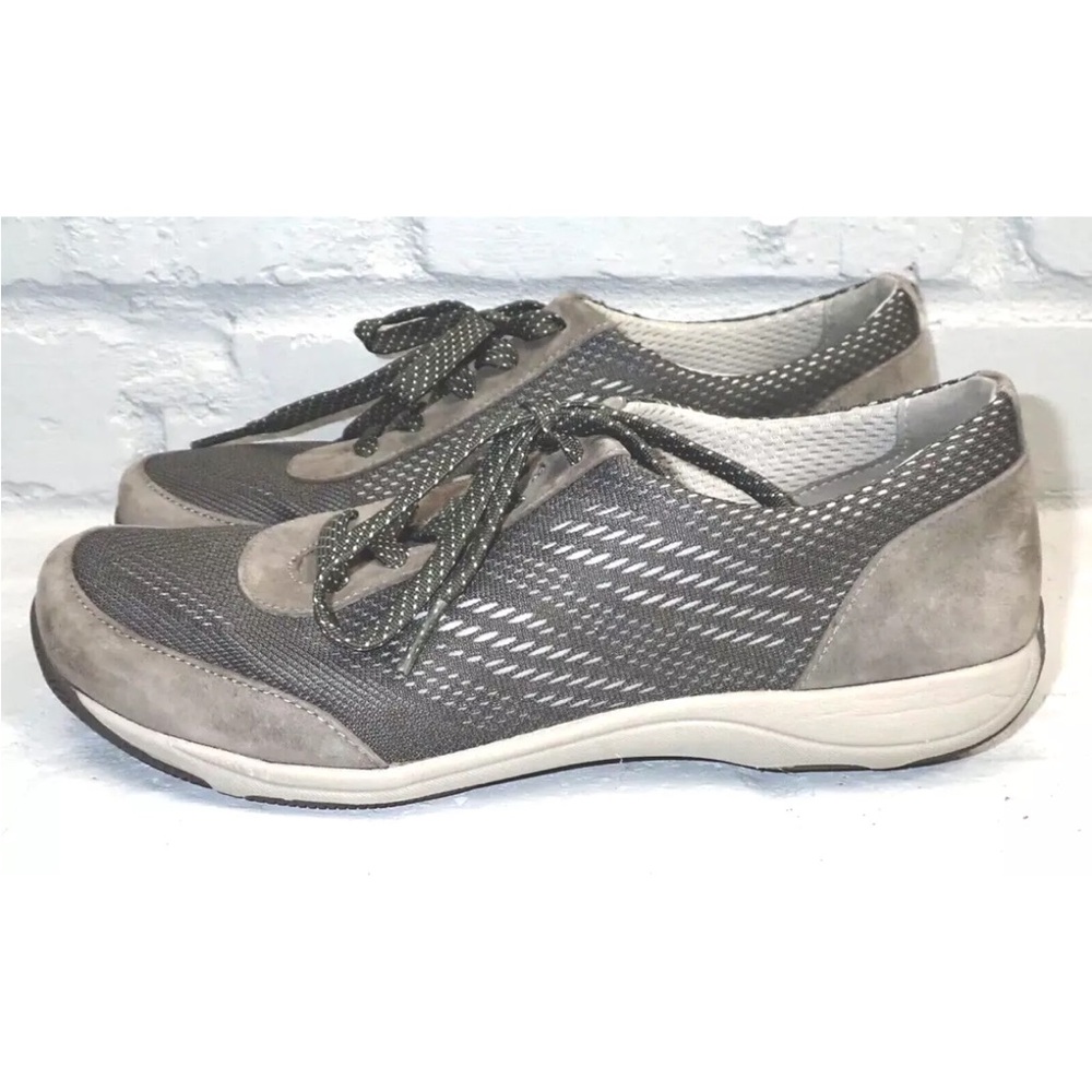 Dansko Walking Shoes Hayes Sneakers Gray Suede With Mesh EU 40 US 9.5-10